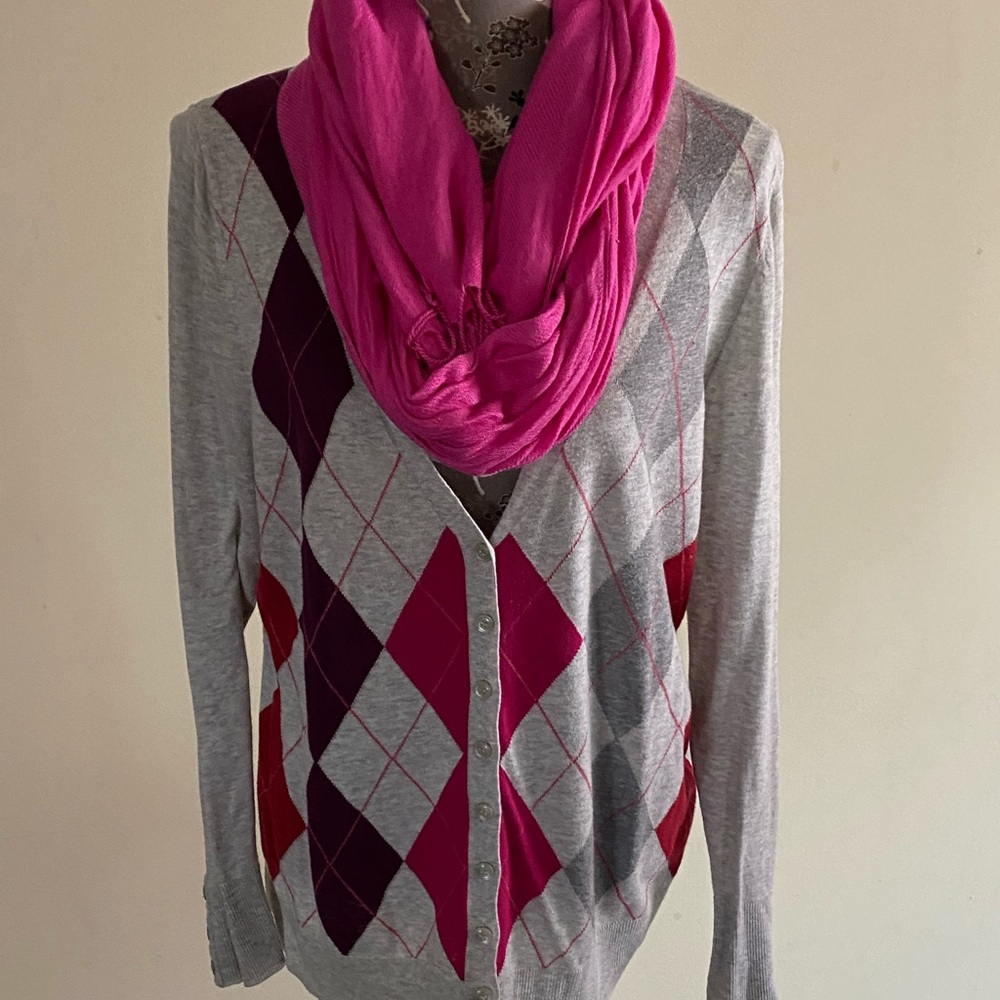 Lane Bryant argyle cardigan